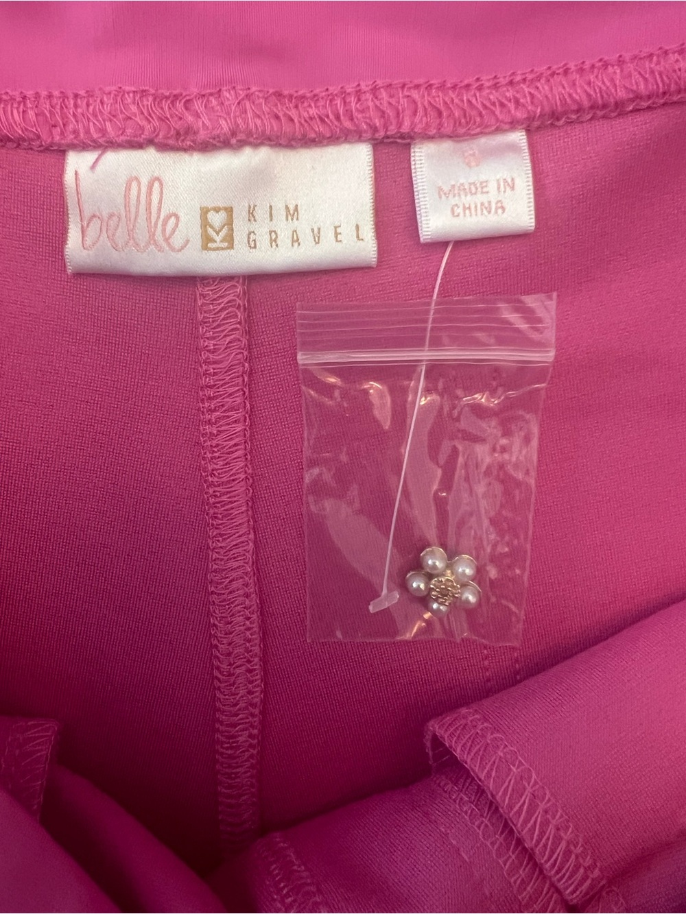 Belle by Kim Gravel Ponte Hot Pink Pull-On Knit Pants - Picture 3 of 5